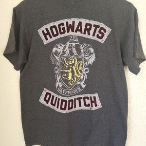Hogwarts Quidditch Gray Short Sleeve Tee Junion Size L